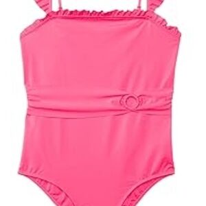 Lilly Pulitzer Bright Pink Ruffle-Trim One-Piece Swim